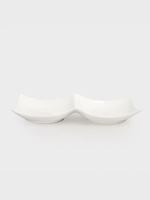 화이트 2절 접시 19.5cm