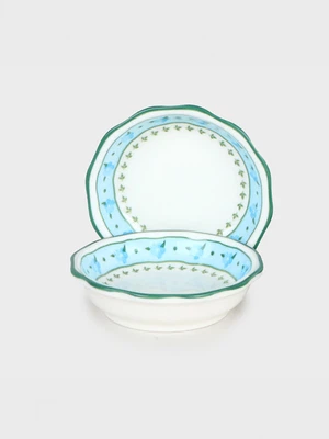 잔꽃무늬 미니 종지 6cm 2개입 블루