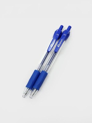 노크식 젤펜 2개 0.5mm 파랑