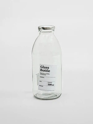 다용도 둥근형 유리병 500ml