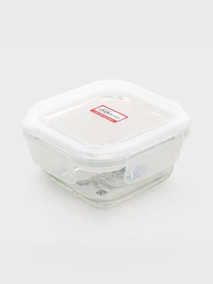 내열 유리 정사각 밀폐용기 320 ml 화이트