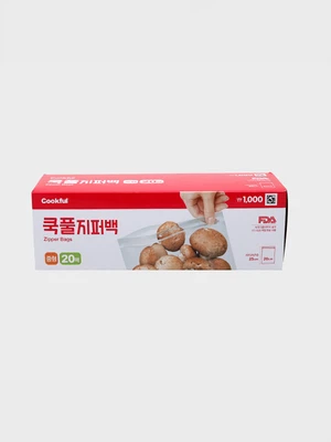 쿡풀 지퍼백 20매입 (중)