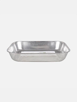 스텐 타공형 직사각 채반 37x27cm