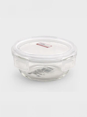 내열유리 원형 밀폐용기 400ml 화이트