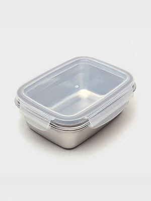스텐 직사각 밀폐 용기 550ml