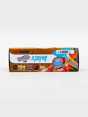3M 후레쉬 더블 지퍼백 (미니) 15매입