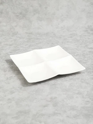 심플리 화이트 정사각 4칸 나눔접시