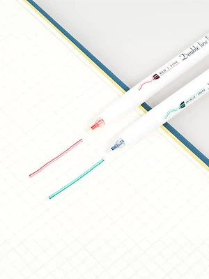 더블라인 수성펜 0.5mm 2개입