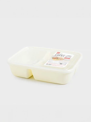 전자레인지 겸용 직사각 3칸 도시락 1,400ml 아이보리