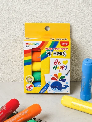 문교 젤 크레용 5개입