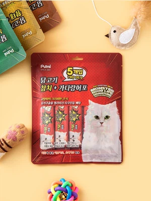 [펫] 몬스터 굿 라이프 고양이 간식 닭＆참치 35g 5개입 (10g당 114원)