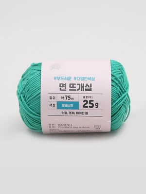 면 뜨개실 25g 포레스트