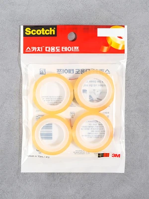 3M 스카치 다용도 리필 테이프 4입 12mmX10m
