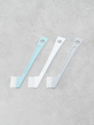 미니 납작 청소 솔 3P
