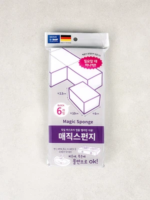 직사각 매직 스펀지 6P