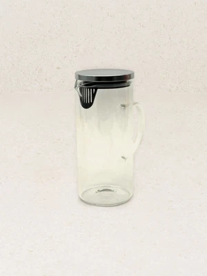 스텐 뚜껑 내열 유리 손잡이 물병 1.3L
