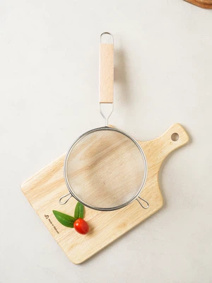 와이드 우드 핸들 채반 14cm