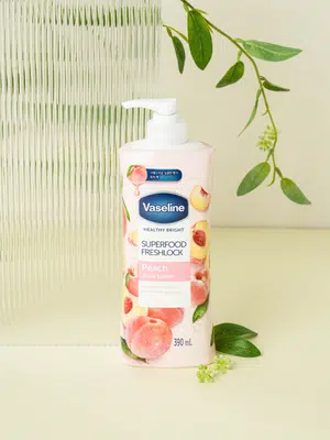 바세린 슈퍼푸드 바디로션 390 ml 피치