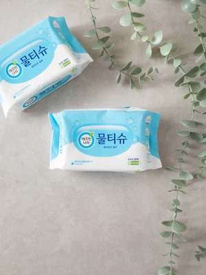 깨끗한나라 물티슈 페퍼민트 블루 30매