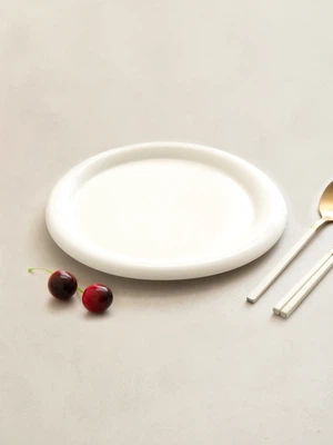 화이트 몽돌 접시 24 cm