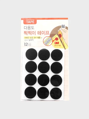 원형 찍찍이 테이프 암수 각12개입)