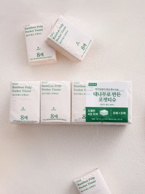대나무 펄프 포켓 티슈 8개입