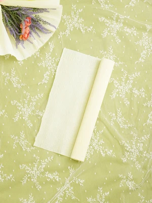 컬러 주름 포장지 50 X 250 cm 아이보리