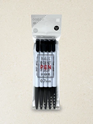 이지볼 유성펜 흑색 0.7mm 5개입