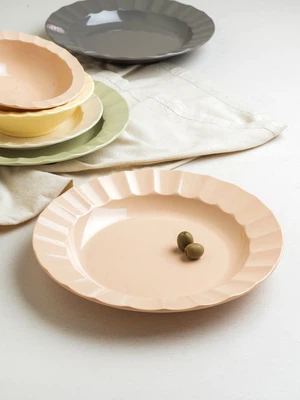 멜라민 웨이브 접시 26.5 cm