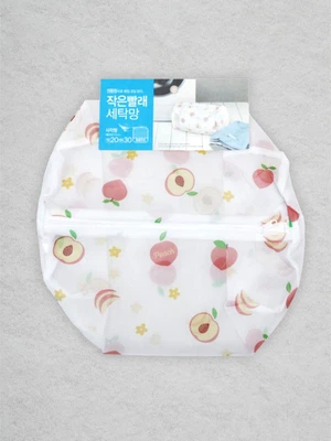 복숭아 원통형 촘촘 세탁망 20X30cm