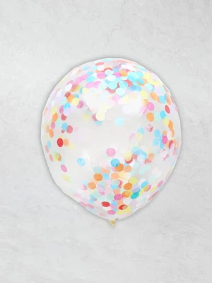 레인보우 콘페티 풍선 30cm 5개입
