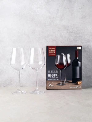 체코산 보헤미아 크리스탈 와인잔 450 ml 2개입
