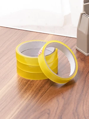 노랑 투명 테이프 16 mm X 25 m 4개입