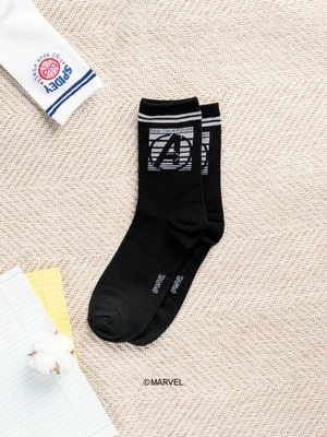 마블 캐릭터 남성 장목 양말