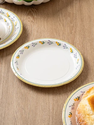 디자인종이접시 10매입 (약18 cm)