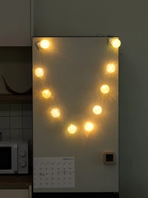 인테리어 코튼볼 LED 10구 6cm