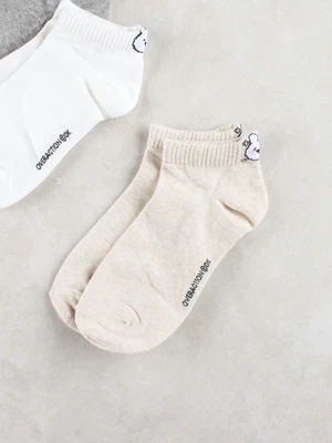 오버액션토끼 여성 단목 양말