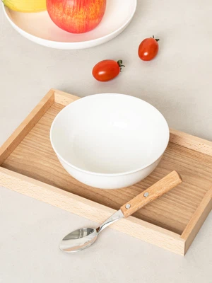 화이트구부양각라인대접(약13.5 cm)