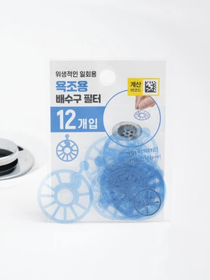 욕조용 배수구 필터 12매입