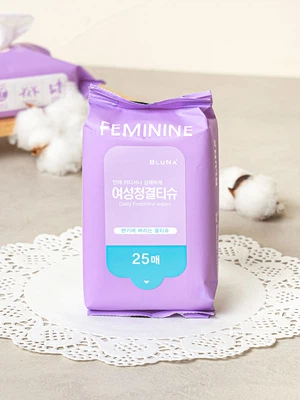 블루나 여성 청결 티슈 25매입