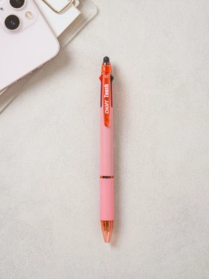 초프트 3색 터치 볼펜 0.7 mm 핑크