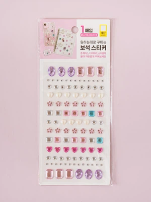 보석 스티커 혼합