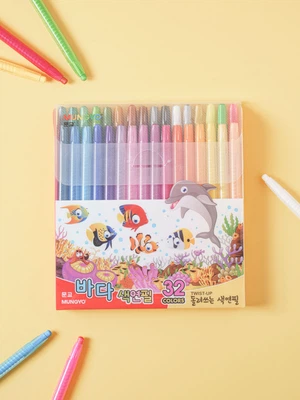 문교 32색 색연필