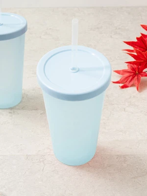 클리어 빨대 컵 600 ml
