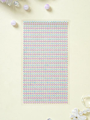 보석 원형 스티커 3 mm 블루