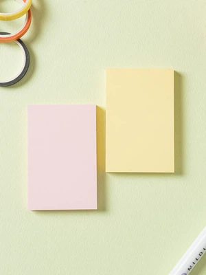 메모텍 옐로우＆핑크 점착 메모 50 X 76 mm 160매입