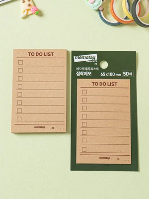 메모텍 크라프트 점착 메모 50매입