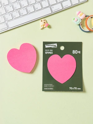 메모텍 하트 점착 메모 80매입