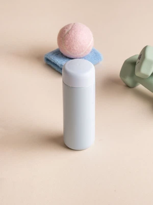 둥근 미니 텀블러 200 ml 스카이블루