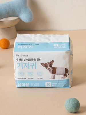 [펫] 반려동물 남아용 기저귀 10매입 S